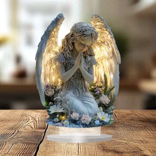 Radiant praying angel statue - praying,