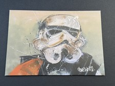 2005 Dave White Star Wars Stormtrooper Postcard 6 x 4 of painting Art