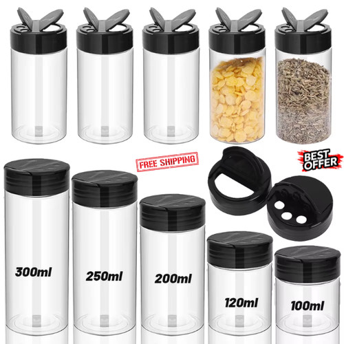 1pcs clear spice jars - clear,