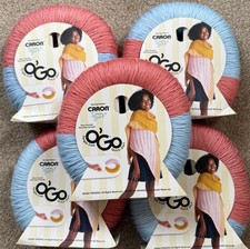 Caron Simply Soft O'Go 5x141g/228m Knitting/Crochet Yarn Strawberry/Soft Blue