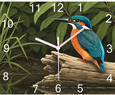 kingfisher wall hanging clock