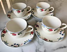 Poole Cranborne Cups & Saucers - Set of 4