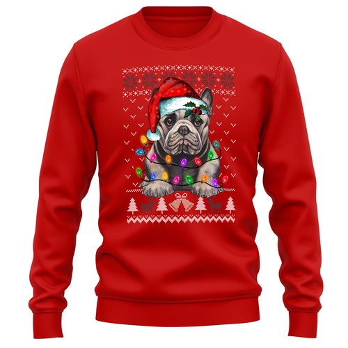 Christmas french bulldog - christmas,