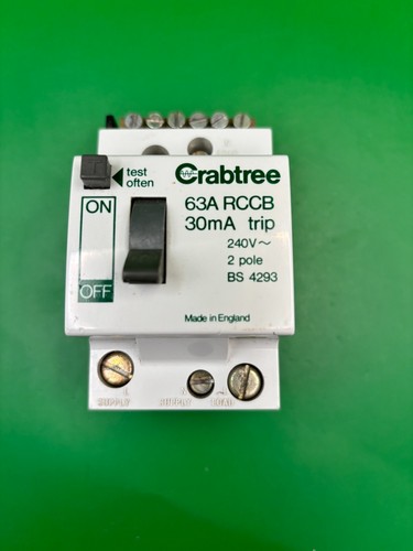 Crabtree 63a 30ma rccb - crabtree,