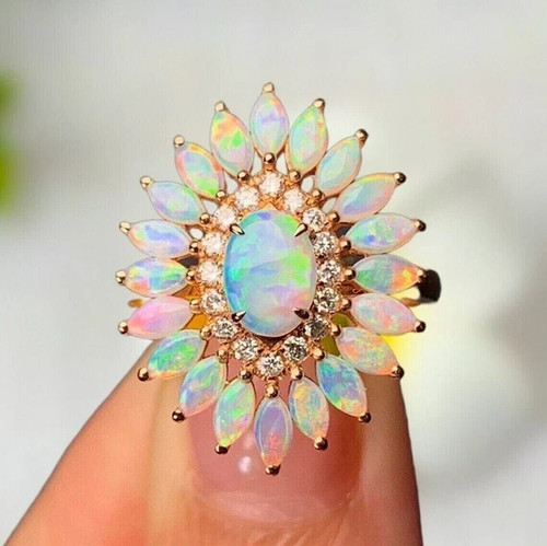 3ct labcreated fire opal oval - labcreated,