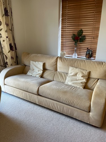 Piece suede sofa suite - 3,