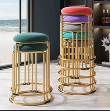Velvet  Stool Dining Chair,  Stackable Space saving vanity make up stool Bedroom