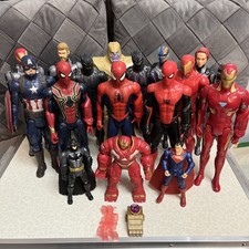 Job Lot Bundle Of 16 Marvel Avengers And Dc 12 Inch Action Figures Thanos Batman