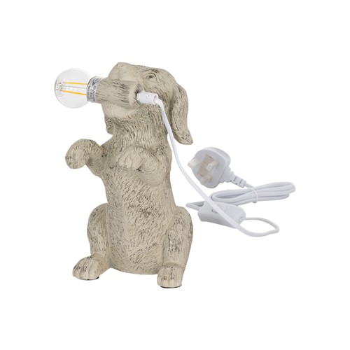 Natural puppy dog - table, lamp