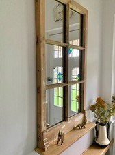 Window mirror wooden - window, mirror/wooden