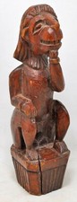 Antique Wooden Monkey Figurine