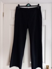 Ladies Black Striped Formal/Business Trousers BHS SIZE 12