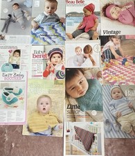 Bundle Knitting Patterns Baby Clothes Blanket Hat Bootees Jumpers Cardigans #11