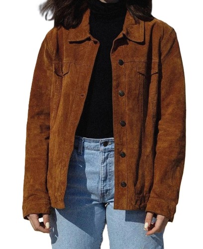 Women brown suede leather - women's,