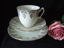 Vintage Mayfair Adderley  Bone China Cup, Saucer & Tea Plate Trio Gold Design