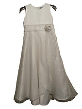 Pearce Fionda Girls Sleeveless Bridesmaids / Prom Dress Ivory Age 10-11