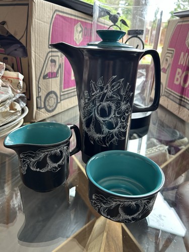 Vintage crown devon coffee set - devon,