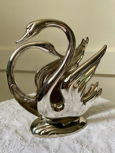 Silver plated swan napkin - silver,