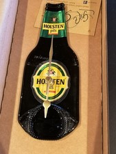 Various "Slumped" glass beer bottle clocks new and boxed ideal man cave gift