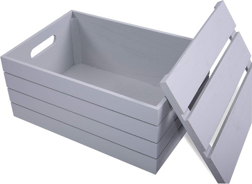Wooden crate lid storage - wooden,