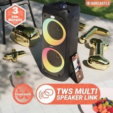 Portable Bluetooth Party Speaker | 80W Power, Rechargeable 5H | Oakcastle PS200