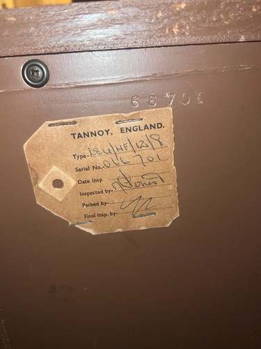 Pair tannoy monitor - of, gold
