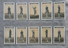 Morris GOLF STROKES 1923 Set Of 25 Cigarette Cards In Sleeves VG+