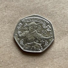 NEW! 2024 ISLE OF MAN PETER PAN 50p FIFTY PENCE COIN CIRC