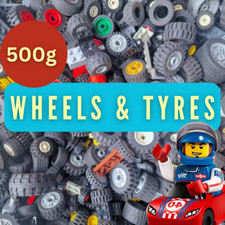 LEGO Wheels & Axles Tyre 500g 0.5KG Mixed Bundle Joblot Set CITY Car Tires Parts