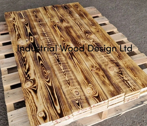 Scorched pallet wood - scorched,