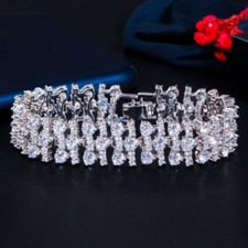 Fashion White Gold Puple CZ 3