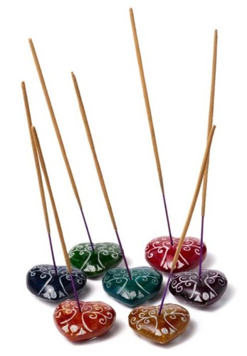 Soapstone chakra heart tree - soapstone,