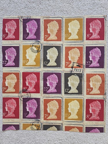 British postage stamp fabric - postage,