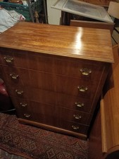Good Quality Retro Chest 5 Draws By Scottish. Make Beithcraft  .Satinwood,Detail