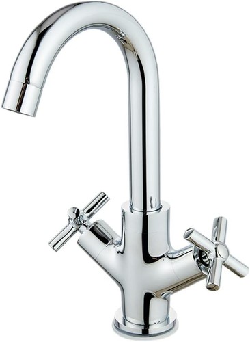 Chrome basin mixer tap dual - basin,