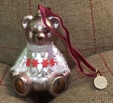 Harrods 2024 Noah Bear Glass Bauble Decoration