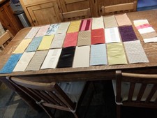 Job Lot 'Fryett's' Fabric Samples  - Craft - 27 Sample Pieces + Scraps  [ref.4]