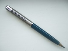 Vintage PARKER 51 Mechanical Clutch Pencil - Teal, Lustraloy [1954]