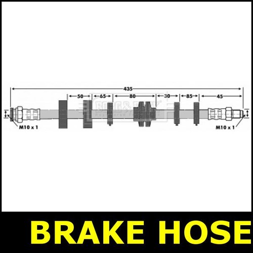 Brake hose front fits - brake, alfa