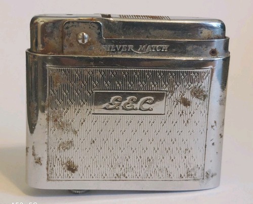 Vintage silver match lighter - vintage,