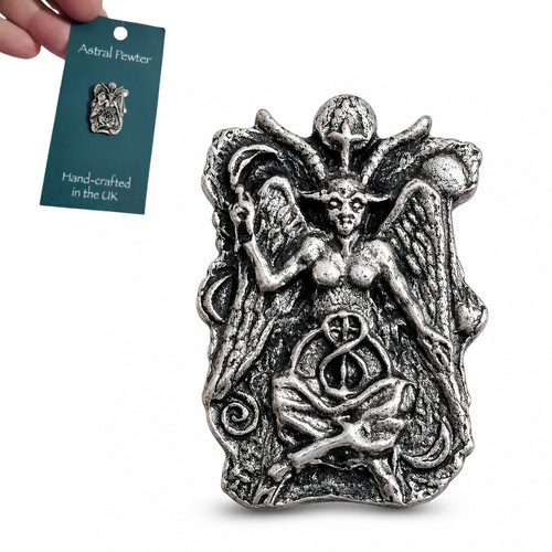 Baphomet pewter pin badge - baphomet,
