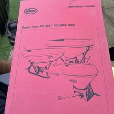 Vicon superflow  PS 303-1653-603/1003vari spreader operating instructions manual