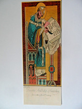 Large Bookmark: Dunstan, Archbishop Of Canterbury, Portico Library, Manchester.
