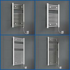 Chrome White Heated Towel Rail Radiator Straight Electric Bathroom Heating Rad