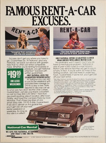 1983 print national car - print, ad