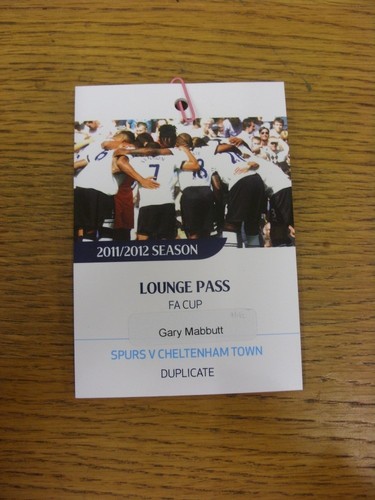 2012 ticket tottenham - 07/01/2012, ticket: