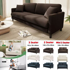 2/3 Seater Teddy Velvet Sofa with 2 Pillows Modern Couch Love Seat Settee Sofa