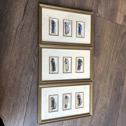 Framed cigarette cards - cigarette,