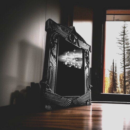 Wall mirror with - , frame