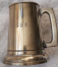 Vintage Pewter Tankard Glass